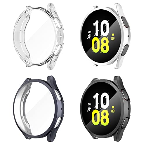 Diruite 4-Stück Schutzfolie für Samsung Galaxy Watch 5 40mm Schutzhülle, HD Stoßfestes Weiche TPU Hülle Vollschutz Displayschutzfolie für Samsung Galaxy Watch 5 40mm Screen Protector Case von Suoman