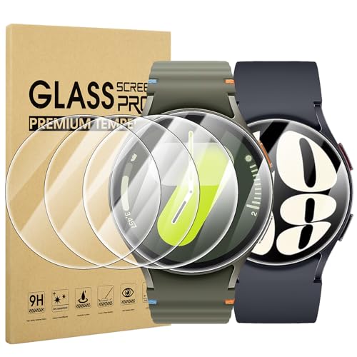 Diruite 4-Stück für Samsung Galaxy Watch 6/5/4 44mm Schutzfolie(Durchmesser 41mm),HD 9H-Härte Glas Displayschutzfolie für Samsung Galaxy Watch 6/Galaxy Watch 5/Galaxy Watch 4 44mm Displayschutz von Suoman