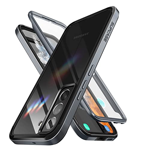 SUPCASE Bumper Case für Samsung Galaxy S22+ Plus (6.6'') 5G Hülle Hartplastik Handyhülle 360 Grad Schutzhülle Rugged Cover [Edge Pro] mit Displayschutz 2022 Ausgabe (Schwarz) von SupCase