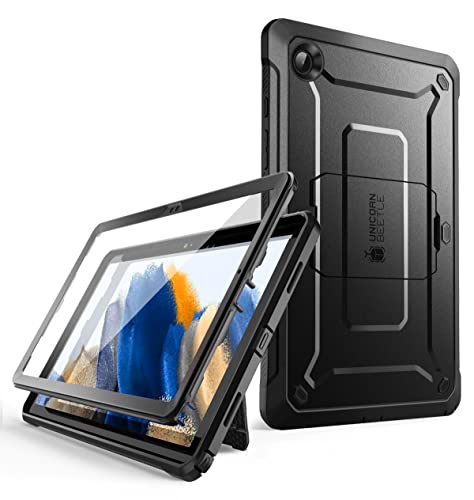 SUPCASE Hülle für Samsung Galaxy Tab A8 10.5 Zoll (SM-X200 / SM-X205/ SM-X207) Schutzhülle 360 Grad Case Robust Cover [Unicorn Beetle Pro] mit Displayschutz 2022 Ausgabe (Schwarz) von SupCase