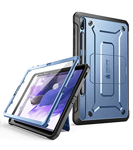 SUPCASE Hülle für Samsung Galaxy Tab S7 FE 12.4 Zoll 2021 Bumper Case 360 Grad Schutzhülle Robust Cover [Unicorn Beetle PRO] mit Displayschutz und S Pen Halter (SM-T730 / SM-T736B) (Blau) von SupCase