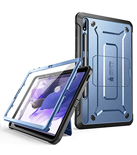 SUPCASE Hülle für Samsung Galaxy Tab S7 FE 12.4 Zoll 2021 Bumper Case 360 Grad Schutzhülle Robust Cover [Unicorn Beetle PRO] mit Displayschutz und S Pen Halter (SM-T730 / SM-T736B) (Blau) von SUPCASE