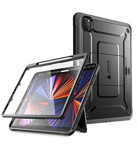 SUPCASE Hülle für iPad Pro 11 Zoll (2022/2021/2020) Bumper Case 360 Grad Schutzhülle Cover Support Apple Pencil Laden [Unicorn Beetle PRO] mit Displayschutz und Ständer (Schwarz) von SupCase