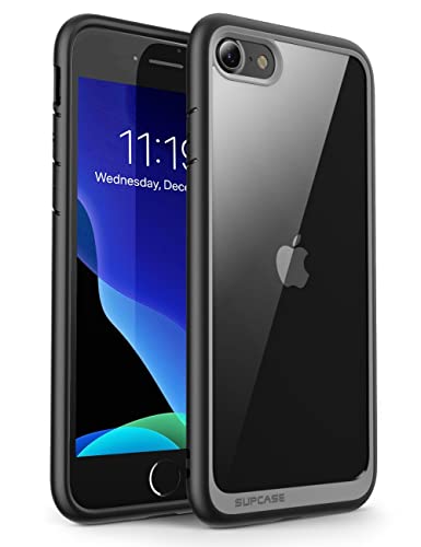 SUPCASE Hülle für iPhone SE 2022 5G, iPhone 7/ iPhone 8/ iPhone SE 2020 Handyhülle Bumper Case Transparent Schutzhülle [Unicorn Beetle Style], Schwarz von SupCase