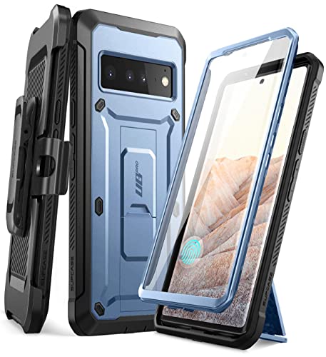 SUPCASE Outdoor Hülle für Google Pixel 6 Pro (6.7'') 360 Grad Handyhülle Bumper Case Robust Schutzhülle Cover [Unicorn Beetle Pro] mit Displayschutz und Gürtelclip 2021 Ausgabe (Blau) von SupCase