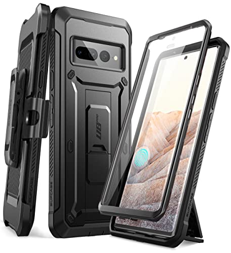 SUPCASE Outdoor Hülle für Google Pixel 7 Pro 360 Grad Handyhülle Bumper Case Robust Schutzhülle Cover [Unicorn Beetle Pro] mit Displayschutz und Gürtelclip 2022 Ausgabe (Schwarz) von SupCase