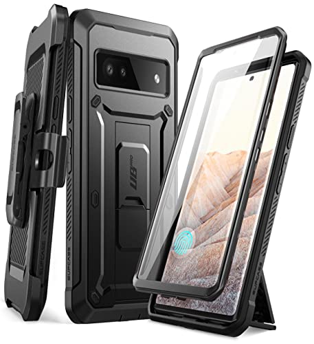 SUPCASE Outdoor Hülle für Google Pixel 7A, 360 Grad Handyhülle Bumper Case Robust Schutzhülle Cover [Unicorn Beetle Pro] mit Displayschutz und Gürtelclip 2023 Ausgabe (Schwarz) von SupCase