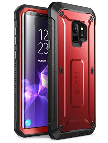 SUPCASE Outdoor Hülle für Samsung Galaxy S9 Case 360 Grad Handyhülle Robust Schutzhülle Cover [Unicorn Beetle PRO] mit Displayschutz, Rot von SupCase