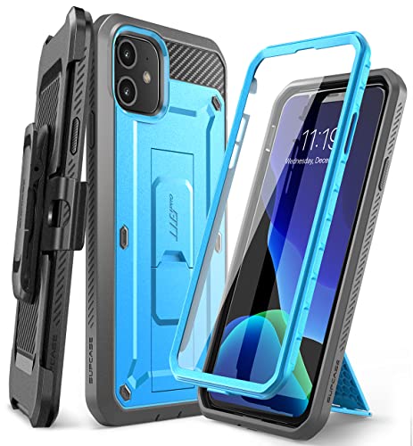 SUPCASE Outdoor Hülle für iPhone 11 (6.1‘’) 360 Grad Handyhülle Bumper Case Schutzhülle [Unicorn Beetle Pro] mit Displayschutz 2019 Ausgabe, Blau von SupCase