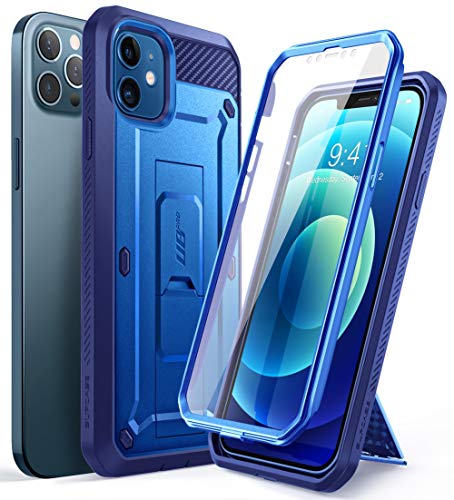 SUPCASE Outdoor Hülle für iPhone 12 / iPhone 12 Pro (6.1") Handyhülle 360 Grad Case Bumper Schutzhülle [Unicorn Beetle Pro] mit Displayschutz, Cobalt von SupCase