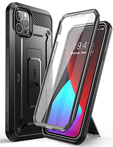 SUPCASE Outdoor Hülle für iPhone 12 Pro Max (6.7") Handyhülle 360 Grad Case Bumper Schutzhülle [Unicorn Beetle Pro] mit Displayschutz 2020, Schwarz von SupCase