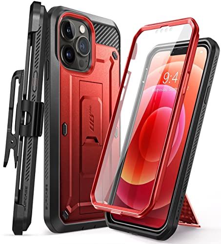 SUPCASE Outdoor Hülle für iPhone 13 Pro (6.1") Handyhülle 360 Grad Case Bumper Schutzhülle Cover [Unicorn Beetle Pro] mit Displayschutz 2021 (Rot) von SupCase