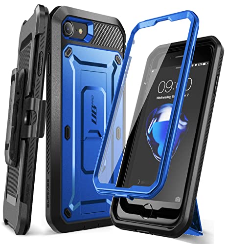 SUPCASE Outdoor Hülle für iPhone SE 2022 / 2020 iPhone 8 Handyhülle iPhone 7 Case Bumper Schutzhülle [Unicorn Beetle Pro] mit Displayschutz, Dunkelblau von SUPCASE