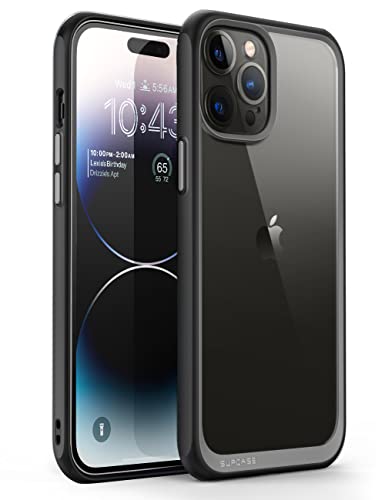 SUPCASE Slim Hülle für iPhone 14 Pro (6.1") Case Premium Handyhülle Transparent Schutzhülle Dünn Backcover [Unicorn Beetle Style] 2022 Ausgabe (Schwarz) von SUPCASE