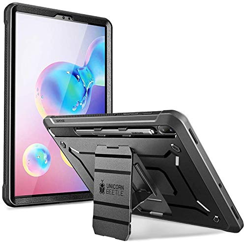 SUPCASE UB Pro Series Hülle für Galaxy Tab S6, mit integriertem Displayschutz, robuster Standfuß, Schutzhülle für Galaxy Tab S6 10,5 Zoll Modell SM-T860/T865/T867 2019 Release (Schwarz) von SupCase