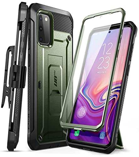 SUPCASE Unicorn Beetle Pro Full-Body Dual Layer Rugged Kickstand Holster Case für 6,5 Zoll Samsung Galaxy S20 FE (2020), Guldan Grün von SupCase