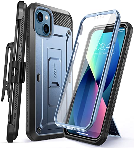 SUPCASE Unicorn Beetle Pro Ganzkörper Rugged Holster Schutzhülle für 6,1 Zoll iPhone 13 (2021), Metallic Blau von SupCase