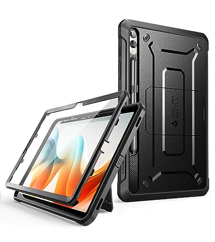 SupCase UBPro Hülle für Samsung Galaxy Tab S10 Plus (2024)/Tab S9 Plus 12.4 Zoll (2023), Bumper Case 360 Grad Schutzhülle mit integriertem Displayschutz & S Pen Halter & Ständer (Schwarz) von SupCase