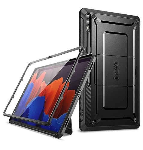 SUPCASE UBPro Hülle für Samsung Galaxy Tab S10 Ultra (2024)/Tab S9 Ultra (2023)/Tab S8 Ultra 14.6 Zoll (2022), Bumper Case 360 Grad Schutzhülle mit Displayschutz & S Pen Halter & Ständer (Schwarz) von SUPCASE