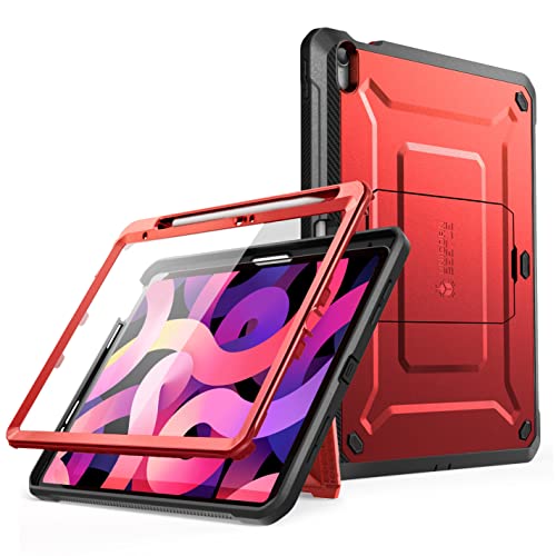 SUPCASE Unicorn Beetle Pro Hülle für iPad 10.9" (2022), Bumper Case 360 Grad Schutzhülle Cover mit integrierter Displayschutzfolie und Ständer für iPad 10th Generation (Rot) von SupCase