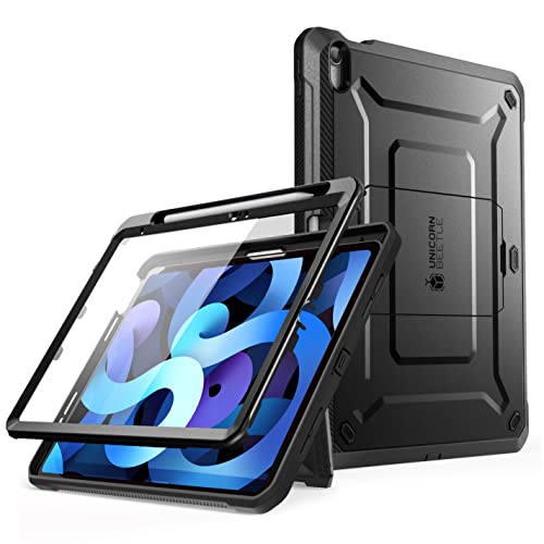 SUPCASE Unicorn Beetle Pro Hülle für iPad 10.9" (2022), Bumper Case 360 Grad Schutzhülle Cover mit integrierter Displayschutzfolie und Ständer für iPad 10th Generation (Schwarz) von SupCase