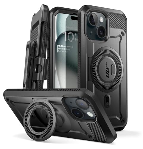 SUPCASE Unicorn Beetle Pro Mag Schutzhülle für iPhone 15 / iPhone 14 / iPhone 13, 15,5 cm (6,1 Zoll), kompatibel mit MagSafe Ganzkörper-Schutzhülle mit integriertem Displayschutz, Ständer und von SUPCASE