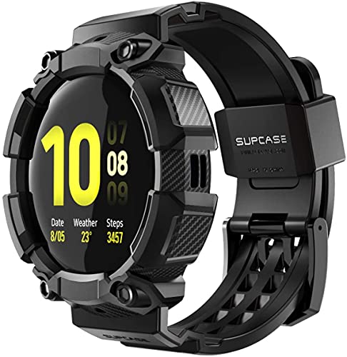 SUPCASE Unicorn Beetle Pro Rugged Schutzhülle mit Band für 44mm Galaxy Watch Active 2 2019 Release, Schwarz von SupCase