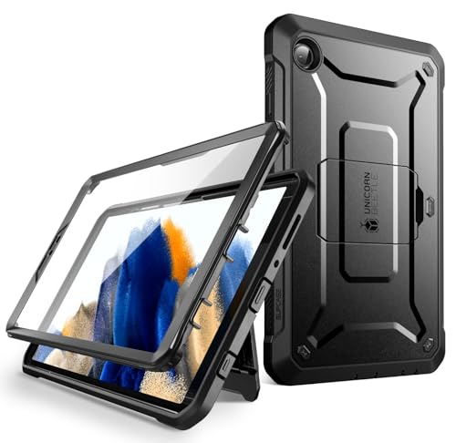 SUPCASE Unicorn Beetle Pro Schutzhülle für Samsung Galaxy Tab A9 8,7 Zoll (2023), mit integriertem Displayschutz & Ständer, Ganzkörper-Schutzhülle (Schwarz) von SUPCASE