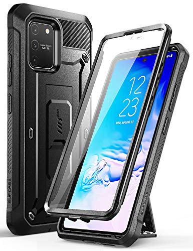 SUPCASE Unicorn Beetle Pro Series Design für Galaxy S10 Lite, Ganzkörper-Dual-Layer, Robustes Holster und Ständer mit integriertem Displayschutz (Version 2020) (schwarz) von SupCase