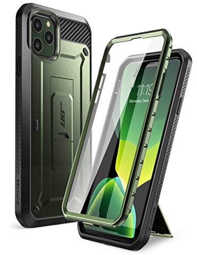 SUPCASE Unicorn Beetle Pro Series Handyhülle entworfen für iPhone 11 Pro Max 6,5 Zoll (2019 Release), integrierter Displayschutz, robuster Holster Case (MetallicGreen) von SupCase