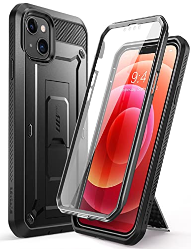 SUPCASE Unicorn Beetle Pro Series Hülle für iPhone 13 Mini (2021 Release) 5,4 Zoll, eingebauter Displayschutz Ganzkörper Rugged Holster Case (Schwarz) von SupCase