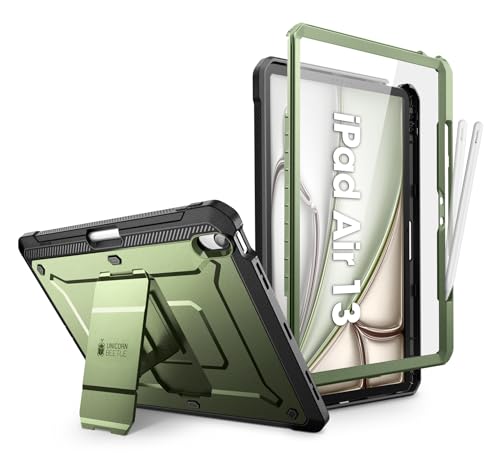 SUPCASE für iPad Air 13 Zoll Hülle M3/M2 (2025/2024), Bumper Case 360 Grad Schutzhülle Cover [Unicorn Beetle Pro] mit Displayschutz & Stifthalter & Ständer für für iPad Air 13 Zoll (Grün) von SupCase