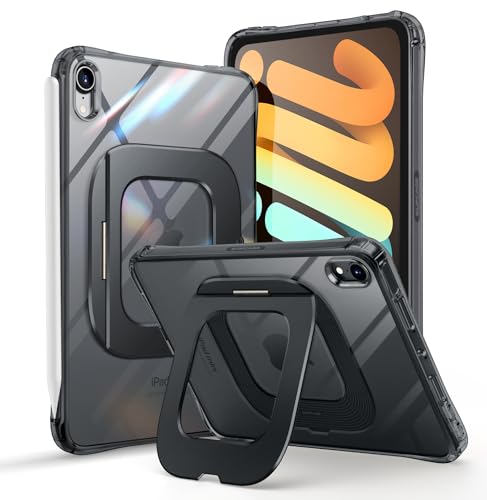 SUPCASE für iPad Mini 7 A17 Pro 2024 Hülle mit Ständer Kratzfest Case [Unterstützt das Laden des Apple Pencil] Durchsichtig Schutzhülle Schlank Cover (UBPrism) für iPad Mini 7th/6th 8.3 Zoll (Schwarz) von SupCase