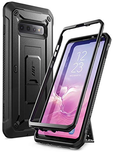 SupCase Hülle für Samsung Galaxy S10 Handyhülle Outdoor Case Bumper Schutzhülle Robust Cover [Unicorn Beetle Pro] OHNE Displayschutz mit Gürtelclip und Ständer 2019 Ausgabe (Schwarz) - 6.1 Zoll von SupCase