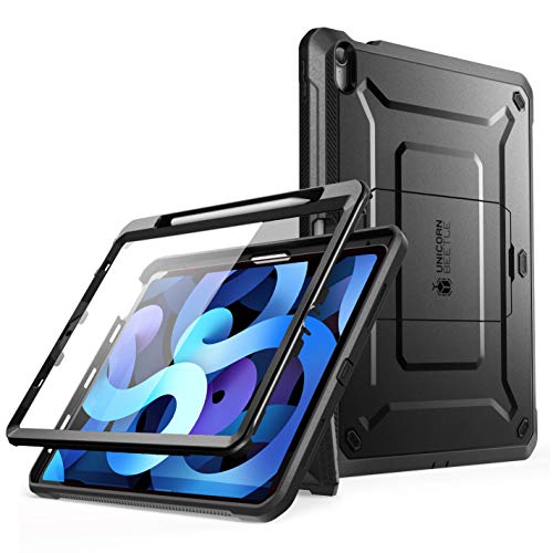 SupCase Hülle für iPad Air 5/4 (2022/2020) 10.9 Zoll Case Bumper Schutzhülle 360 Grad Cover [Unicorn Beetle Pro] mit Pencil Halter und integriertem Displayschutz (Schwarz) von SupCase