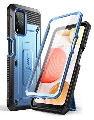 SupCase Outdoor Hülle für Samsung Galaxy A12 4G Handyhülle Bumper Case 360 Grad Schutzhülle Cover [Unicorn Beetle Pro] mit Integriertem Displayschutz 2020 Ausgabe (Blau) von SupCase