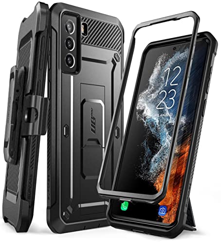 SupCase Outdoor Hülle für Samsung Galaxy S22 (6.1") 5G Handyhülle Bumper Case Rugged Schutzhülle Cover [Unicorn Beetle Pro] OHNE Displayschutz mit Gürtelclip und Ständer 2022 Ausgabe (Schwarz) von SupCase