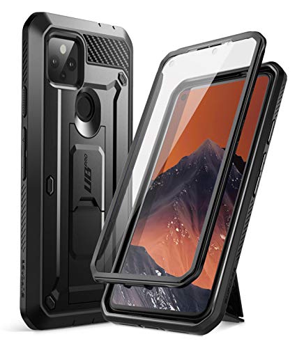 SUPCASE Unicorn Beetle Pro Series Full Body Rugged Holster Case mit integriertem Displayschutz für 6,2 Zoll Google Pixel 4A 5G (2020), Schwarz von SUPCASE