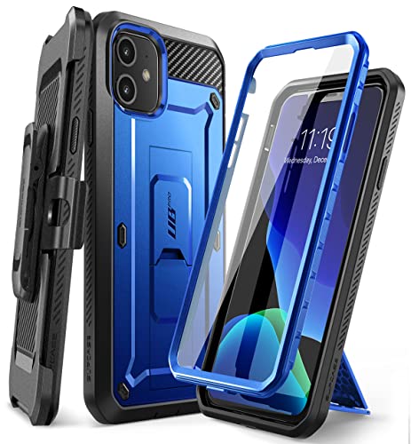 SupCase Unicorn Beetle Pro Series Hülle Entworfen für iPhone 11 6,1 Zoll (2019 Release), Eingebauter Displayschutz, Ganzkörper-Rugged Holster Case (Königsblau) von SupCase