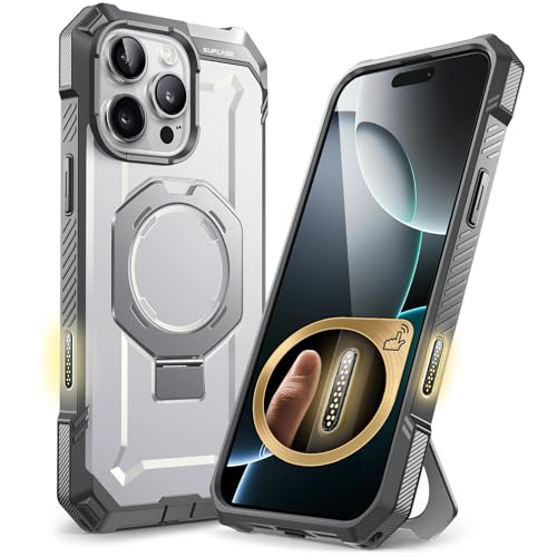 SupCase für iPhone 16 Pro Max Hülle mit Ständer (Unicorn Beetle Grip), [Kompatibel mit MagSafe] Slim Schutzhülle Robust Case Magnetische Handyhülle für iPhone 16 Pro Max 6.9‘’ 2024 (Weiß) von SupCase