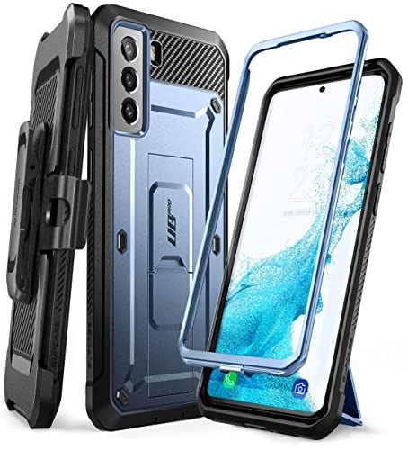Supcase Unicorn Beetle Pro Dual Layer Rugged Holster Case für Samsung Galaxy S22 5G (2022), Metallic Blue von SupCase