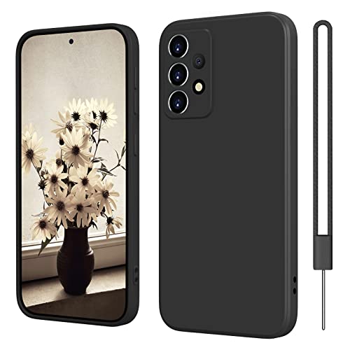 Samsung Galaxy A52 5G 4G/A52s 5G Hülle Silikon Case, SupVict Hanyhülle Samsung Galaxy A52s 5G mit Microfiber, Kratzfeste Rundumschutz Case Stoßfest Slim Hülle für Samsung A52 6.5'' Schwarz von SupVict