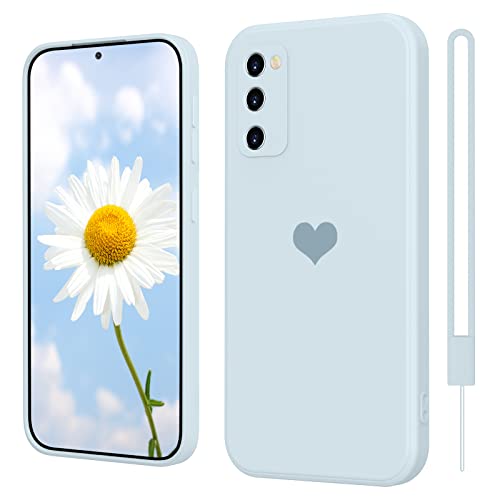 SupVict Samsung Galaxy S20 FE Hülle Silikon Case mit Herz, Hanyhülle Samsung Galaxy S20 FE mit Microfiber, Kratzfeste Rundumschutz Case Stoßfest Slim Hülle für Samsung S20 FE 4G 5G Hell Blau SupVict Samsung Galaxy S20 FE Hülle Silikon Case mit Herz, Hanyhülle Samsung Galaxy S20 FE mit Microfiber, Kratzfeste Rundumschutz Case Stoßfest Slim Hülle für Samsung S20 FE 4G 5G Hell Blau von SupVict