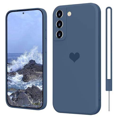 Samsung Galaxy S21 FE Hülle Silikon Case mit Herz, SupVict Hanyhülle Samsung Galaxy S21 FE mit Microfiber, Kratzfeste Rundumschutz Case Stoßfest Slim Hülle für Samsung S21 FE 5G Dunkel Blau Samsung Galaxy S21 FE Hülle Silikon Case mit Herz, SupVict Hanyhülle Samsung Galaxy S21 FE mit Microfiber, Kratzfeste Rundumschutz Case Stoßfest Slim Hülle für Samsung S21 FE 5G Dunkel Blau von SupVict