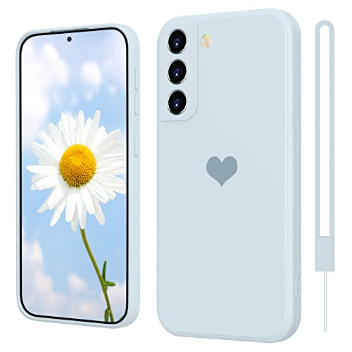 Samsung Galaxy S21 FE Hülle Silikon Case mit Herz, SupVict Hanyhülle Samsung Galaxy S21 FE mit Microfiber, Kratzfeste Rundumschutz Case Stoßfest Slim Hülle für Samsung S21 FE 5G Hell Blau Samsung Galaxy S21 FE Hülle Silikon Case mit Herz, SupVict Hanyhülle Samsung Galaxy S21 FE mit Microfiber, Kratzfeste Rundumschutz Case Stoßfest Slim Hülle für Samsung S21 FE 5G Hell Blau von SupVict