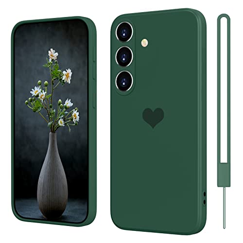 Samsung Galaxy S24 Hülle Silikon Case mit Herz, SupVict Hanyhülle Samsung Galaxy S24 mit Microfiber, Kratzfeste Rundumschutz Case Stoßfest Slim Hülle für Samsung S24 5G 6.2’’ 2024 Grün Samsung Galaxy S24 Hülle Silikon Case mit Herz, SupVict Hanyhülle Samsung Galaxy S24 mit Microfiber, Kratzfeste Rundumschutz Case Stoßfest Slim Hülle für Samsung S24 5G 6.2’’ 2024 Grün von SupVict