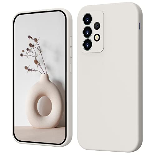 SupVict Samsung Galaxy A53 5G Hülle Liquid Silikon Case, Hanyhülle Samsung A53 Kratzfest Flüssigsilikon Gummi Microfaser Futter Rundumschutz Slim Case SchutzHülle Samsung Galaxy A53 5G Slate Grau von SupVict
