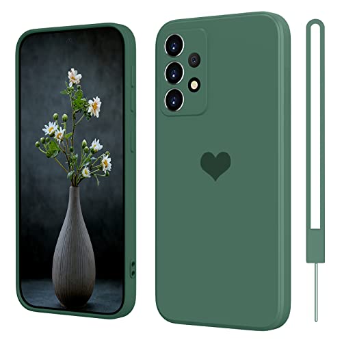 SupVict Samsung Galaxy A53 5G Hülle Silikon Case Herz, Hanyhülle Samsung Galaxy A53 5G Dünn mit Microfiber, Kratzfeste Rundumschutz Case Stoßfest Slim Hülle für Samsung Galaxy A53 5G 6.5'' Matt Grün SupVict Samsung Galaxy A53 5G Hülle Silikon Case Herz, Hanyhülle Samsung Galaxy A53 5G Dünn mit Microfiber, Kratzfeste Rundumschutz Case Stoßfest Slim Hülle für Samsung Galaxy A53 5G 6.5'' Matt Grün von SupVict