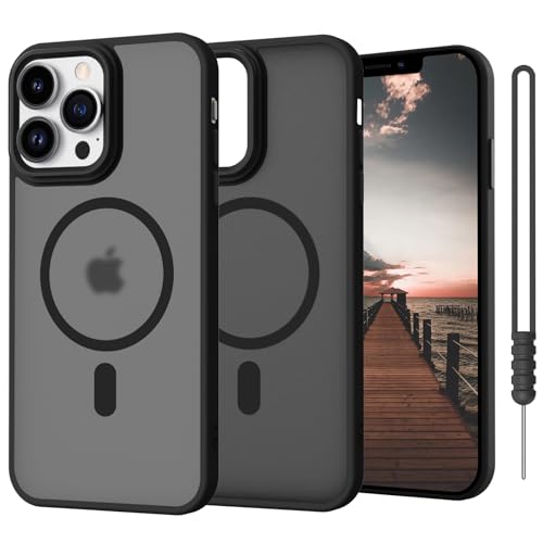 SupVict iPhone 11 Pro Max Hülle Magnetisch, Hanyhülle iPhone 11 Pro Max mit MagSafe Matte Clear Leicht Dünn Robust rutschfest Anti-Gelb Kratzfest Schutz Stoßfeste Hülle iPhone 11 Pro Max Schwarz von SupVict