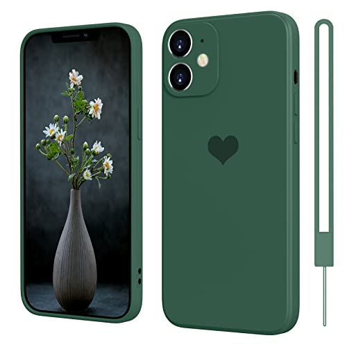 SupVict iPhone 12 Hülle Silikon Case mit Herz, Hanyhülle iPhone 12 Ultra Dünn mit Microfiber, Kratzfeste Rundumschutz Case Stoßfest Slim Schutz Hülle für iPhone 12 6.1'' Grün SupVict iPhone 12 Hülle Silikon Case mit Herz, Hanyhülle iPhone 12 Ultra Dünn mit Microfiber, Kratzfeste Rundumschutz Case Stoßfest Slim Schutz Hülle für iPhone 12 6.1'' Grün von SupVict